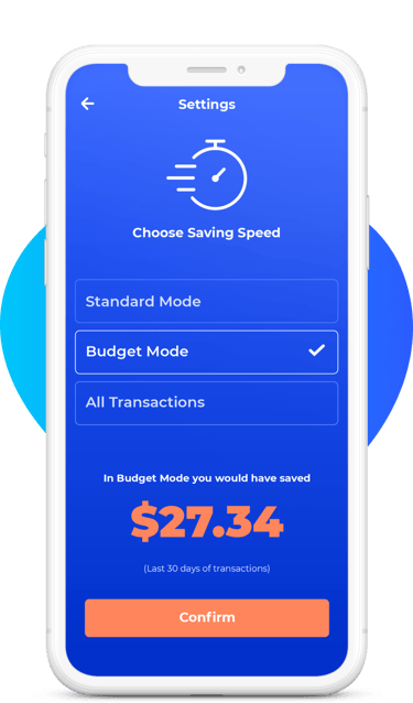 Phone with saving speed calculator screen